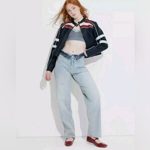 Light Blue Women's Jeans Mid-Rise 90s Relaxed Straight